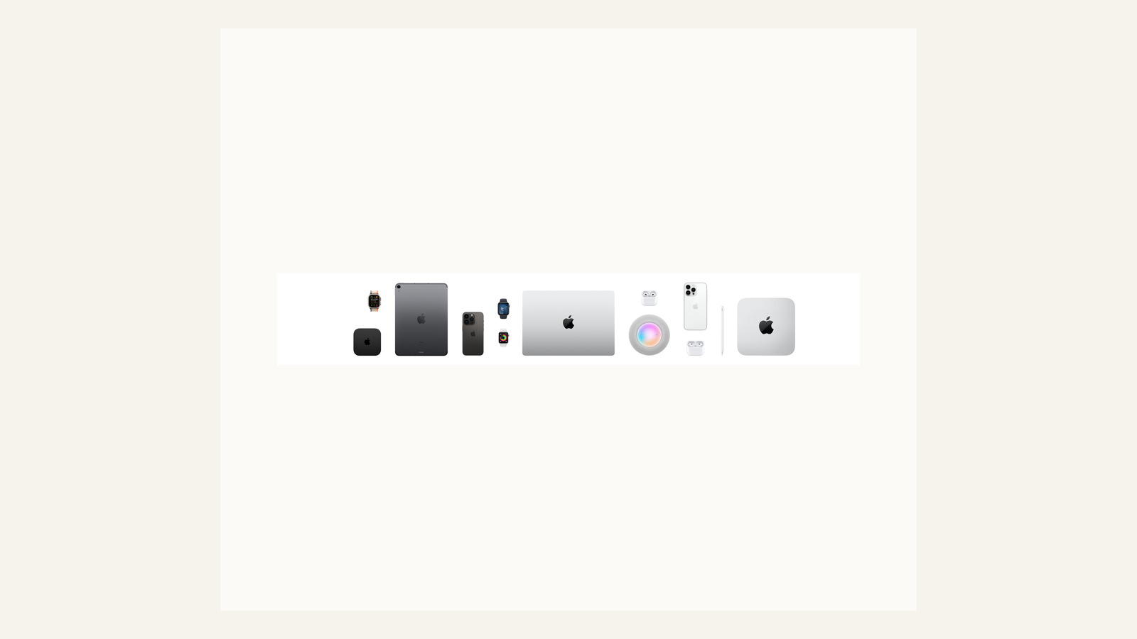 Apple Certified Refurbished technology products arranged across a wide banner