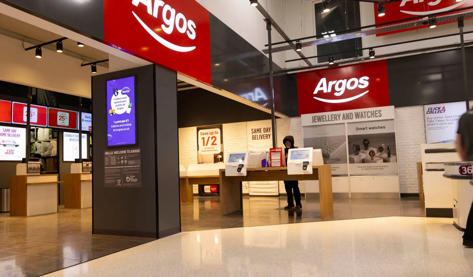 Argos marketplace and service counter