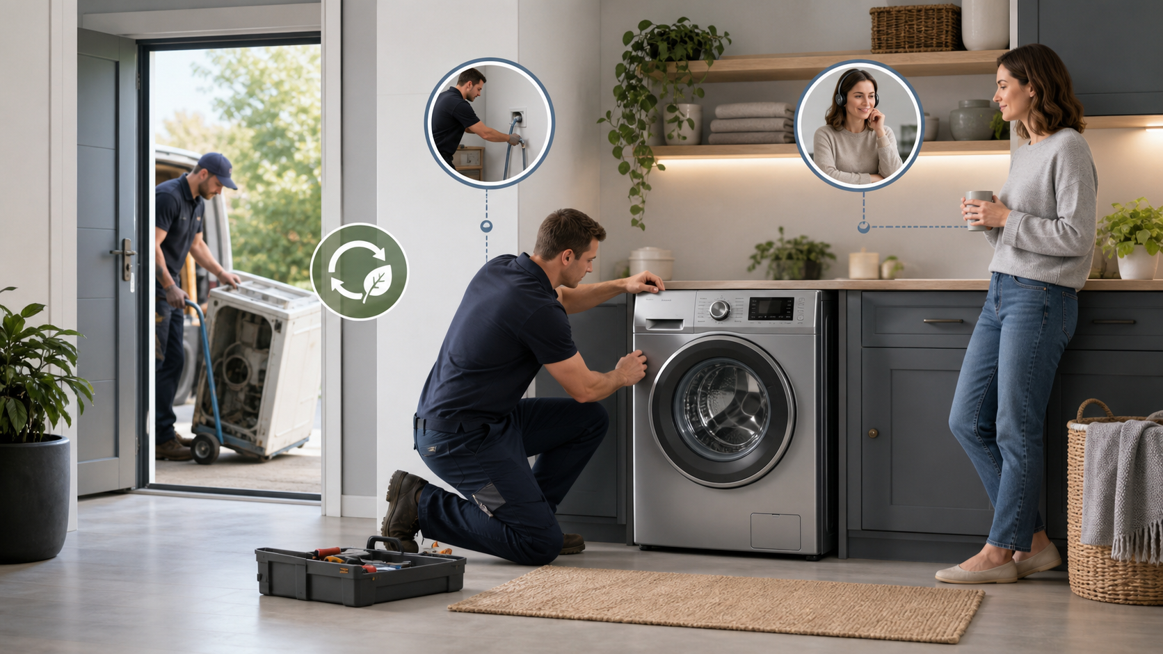 Currys Samsung washing machine image used for installation and repair context